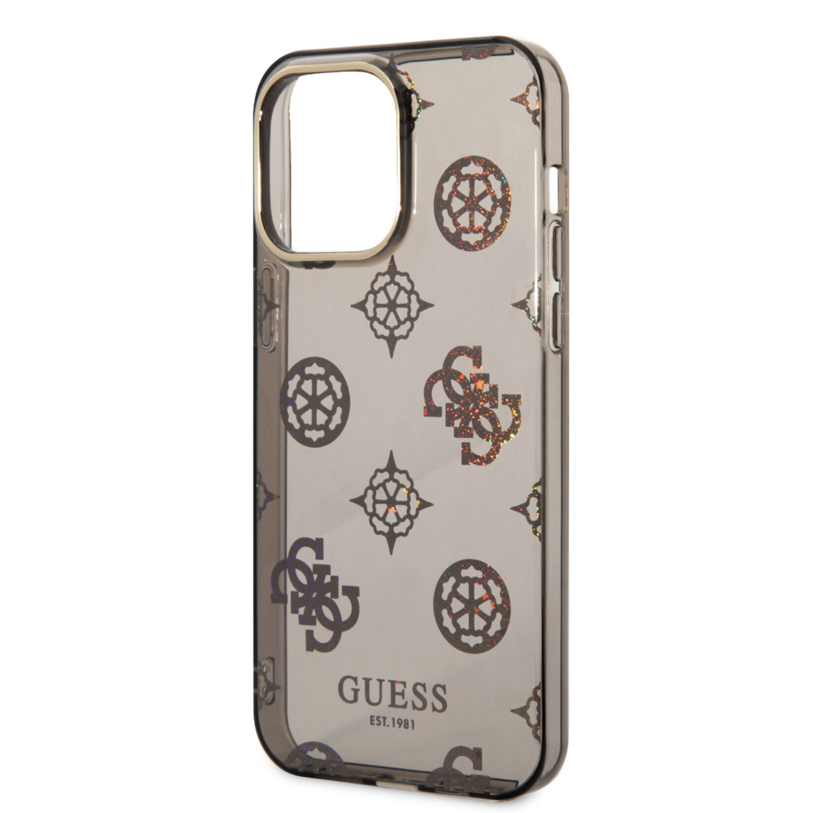 Guess Guess Telefoonhoesje voor Apple iPhone 14 Pro Max - Zwart TPU-materiaal - Bescherm je Telefoon!