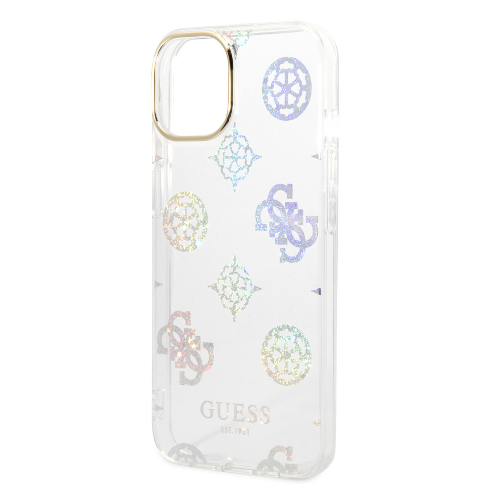 Guess Guess iPhone 14 TPU Back Cover - Bescherming, Kleur: Wit - Telefoonhoesje voor Apple iPhone 14.