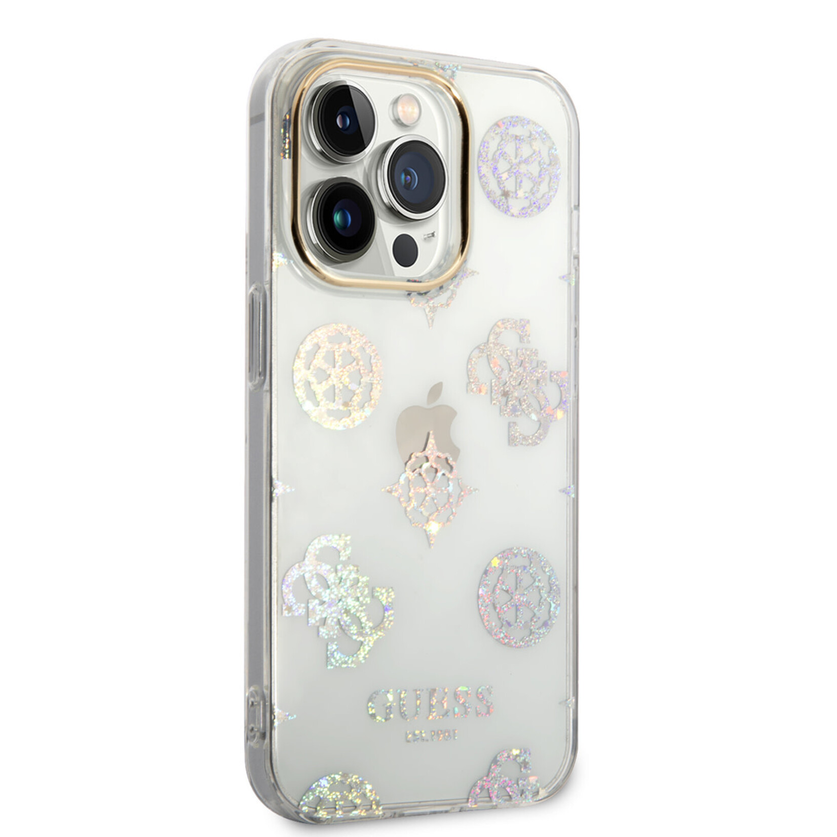 Guess GUESS Telefoonhoesje voor Apple iPhone 14 Pro - Wit TPU Back Cover - Bescherming & Stijl