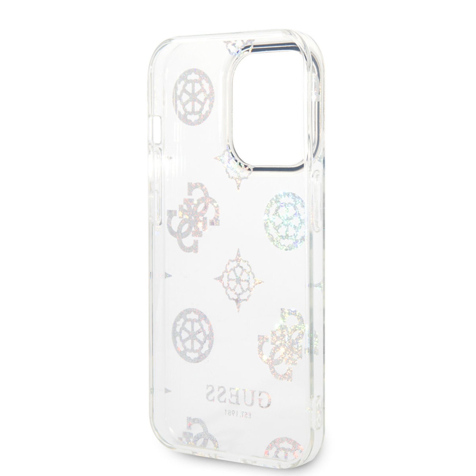 Guess GUESS Telefoonhoesje voor Apple iPhone 14 Pro - Wit TPU Back Cover - Bescherming & Stijl