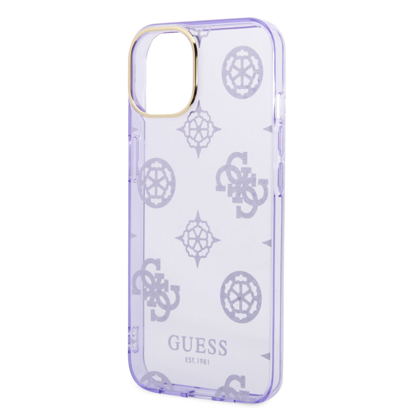 Guess Guess iPhone 14 Hardcase Backcover - Peony Glitter - Lila