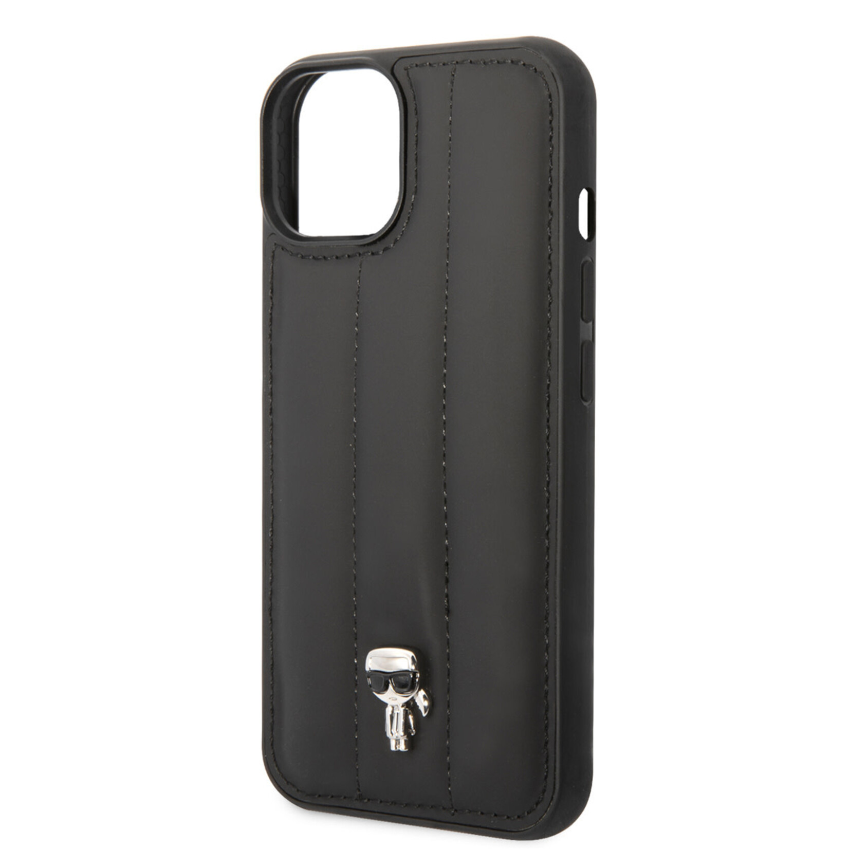 Karl Lagerfeld Karl Lagerfeld iPhone 14 Plus Hardcase Backcover - Puffy Ikonik Pin - Nylon - Zwart