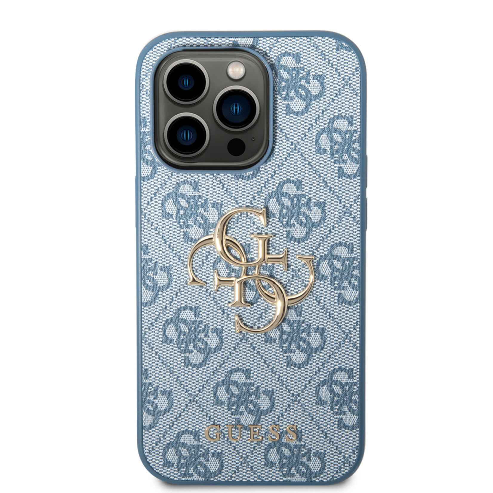 Guess Guess iPhone 14 Pro Max Hardcase Backcover - 4G - Big Metal Logo - Blauw