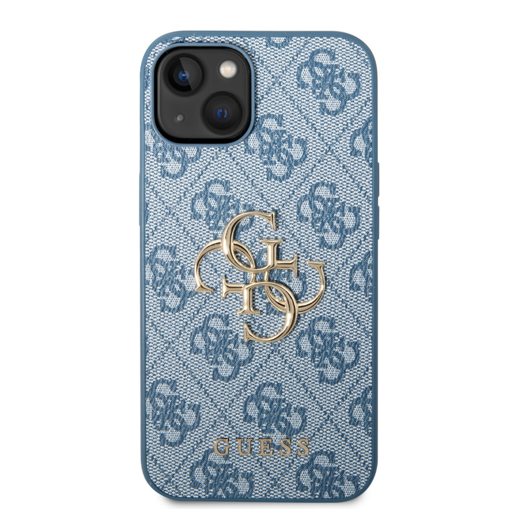 Guess Guess iPhone 14 Plus Hardcase Backcover - 4G - Big Metal Logo - Blauw