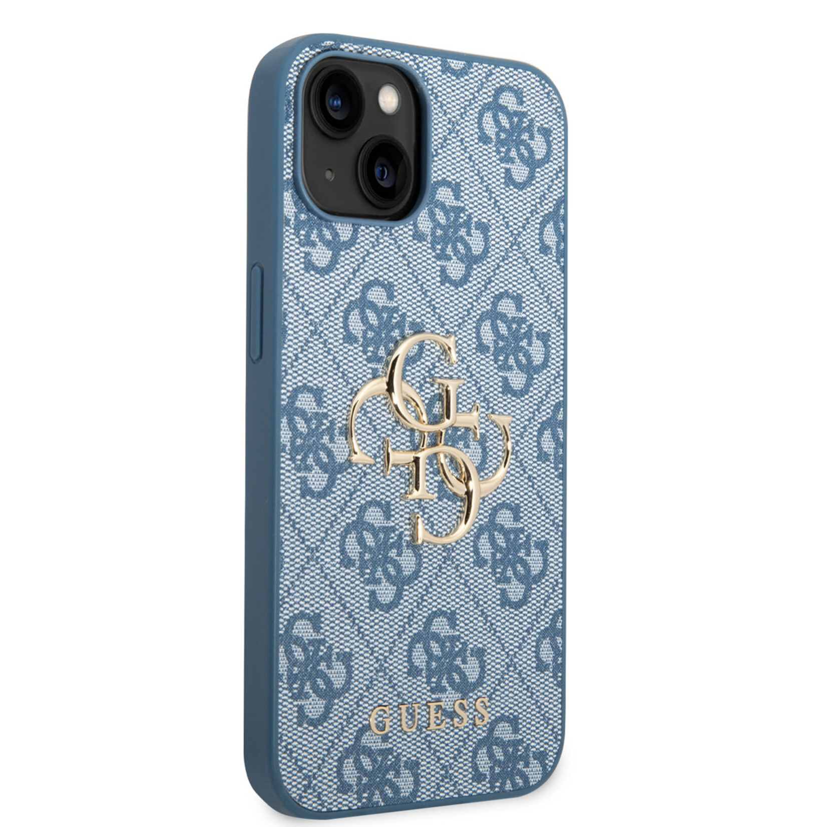 Guess Guess iPhone 14 Plus Hardcase Backcover - 4G - Big Metal Logo - Blauw