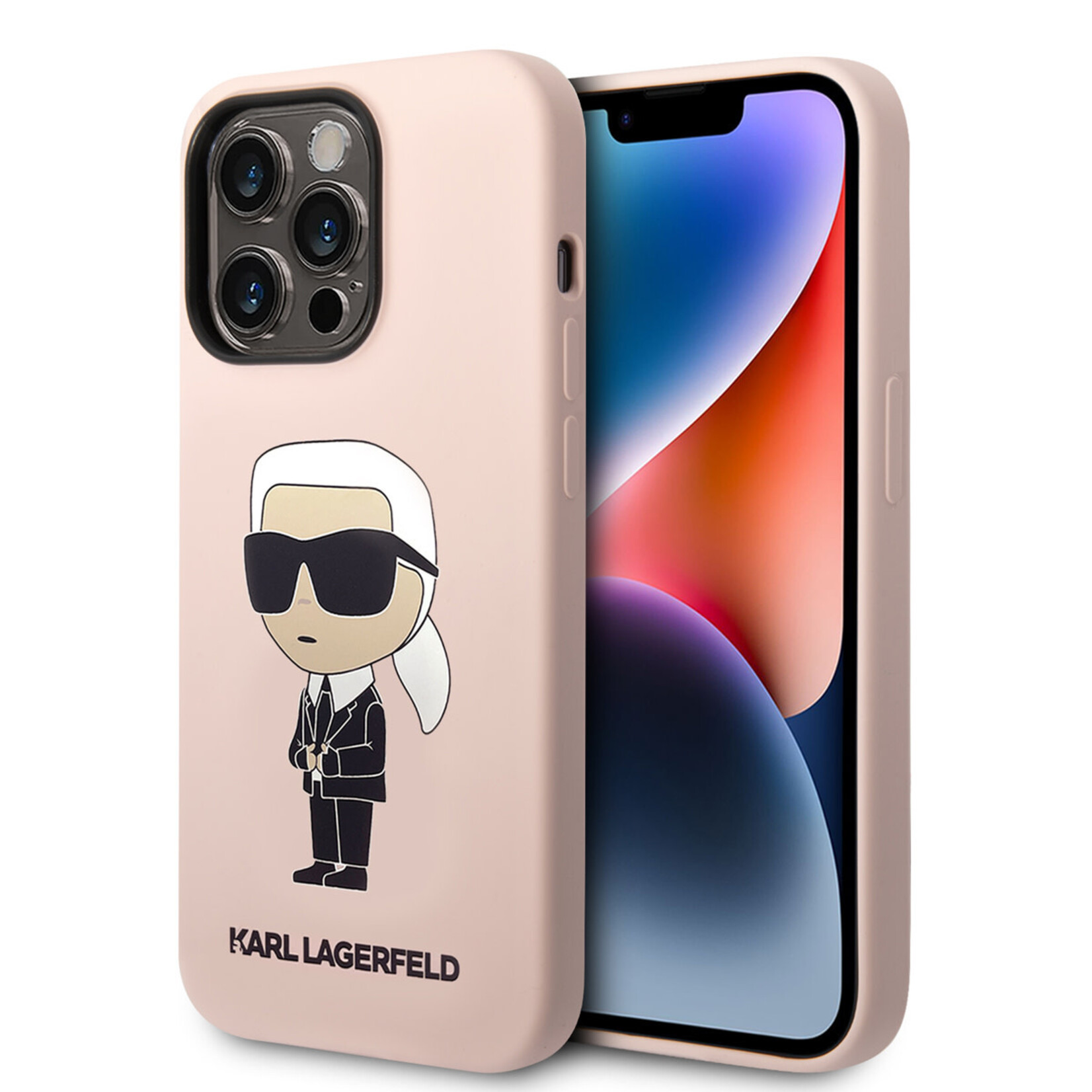 Karl Lagerfeld Karl Lagerfeld iPhone 14 Pro Max Hardcase Backcover - Ikonik NFT Karl - Magsafe Compatible - Roze