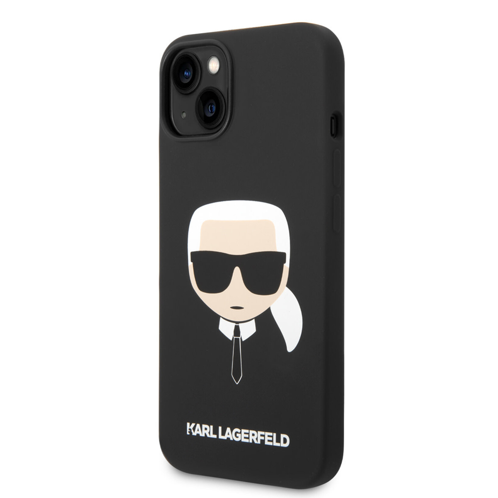 Karl Lagerfeld Karl Lagerfeld iPhone 14 Hardcase Backcover - Karl's Head - Magsafe Compatible - Zwart