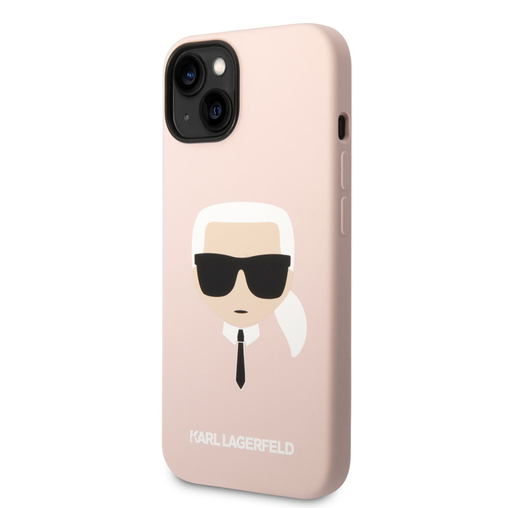 Karl Lagerfeld Karl Lagerfeld iPhone 14 Hardcase Backcover - Karl's Head - Magsafe Compatible - Roze