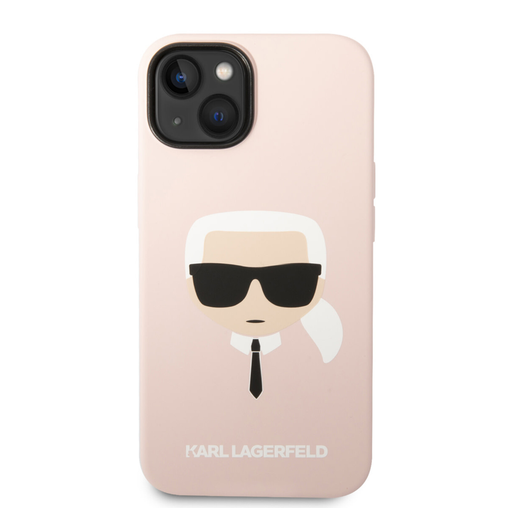 Karl Lagerfeld Karl Lagerfeld iPhone 14 Hardcase Backcover - Karl's Head - Magsafe Compatible - Roze