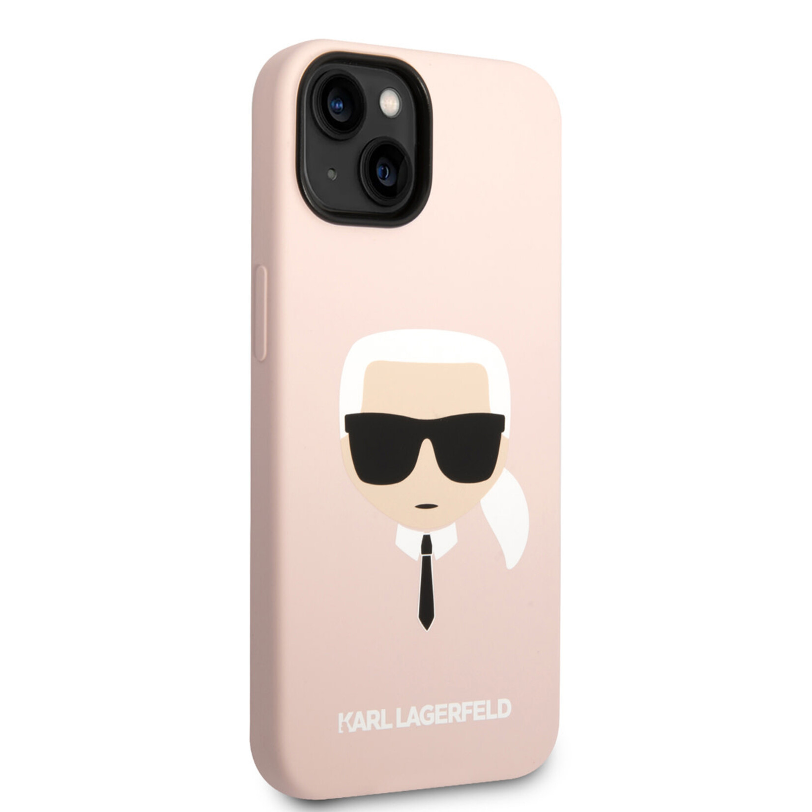 Karl Lagerfeld Karl Lagerfeld iPhone 14 Hardcase Backcover - Karl's Head - Magsafe Compatible - Roze