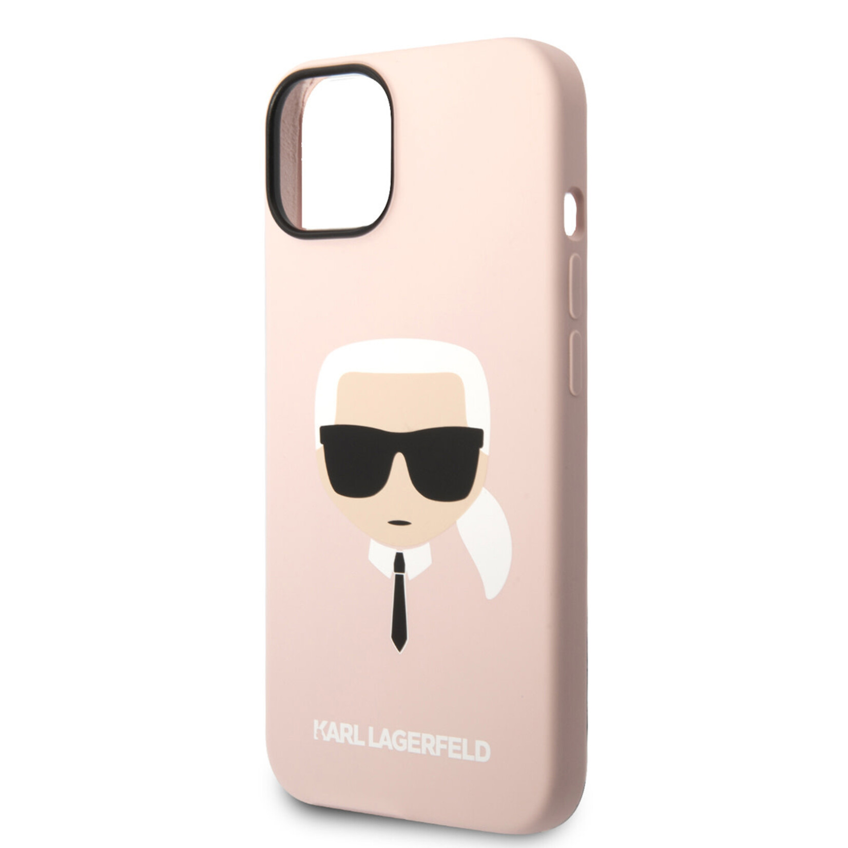 Karl Lagerfeld Karl Lagerfeld iPhone 14 Hardcase Backcover - Karl's Head - Magsafe Compatible - Roze