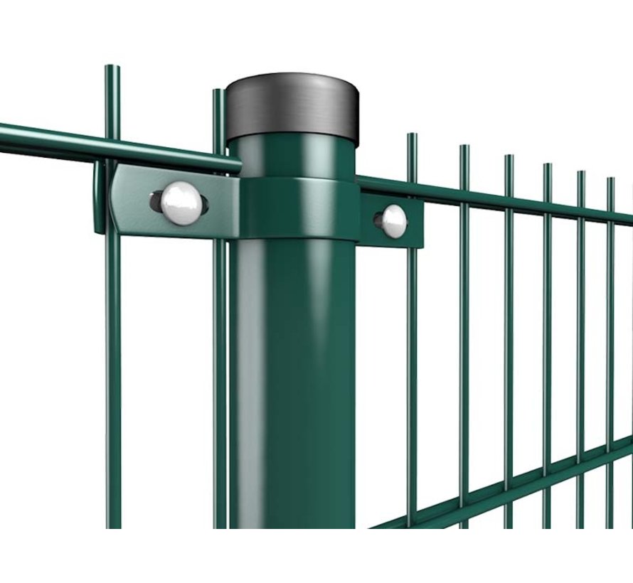 Double wire mesh fencing set per meter