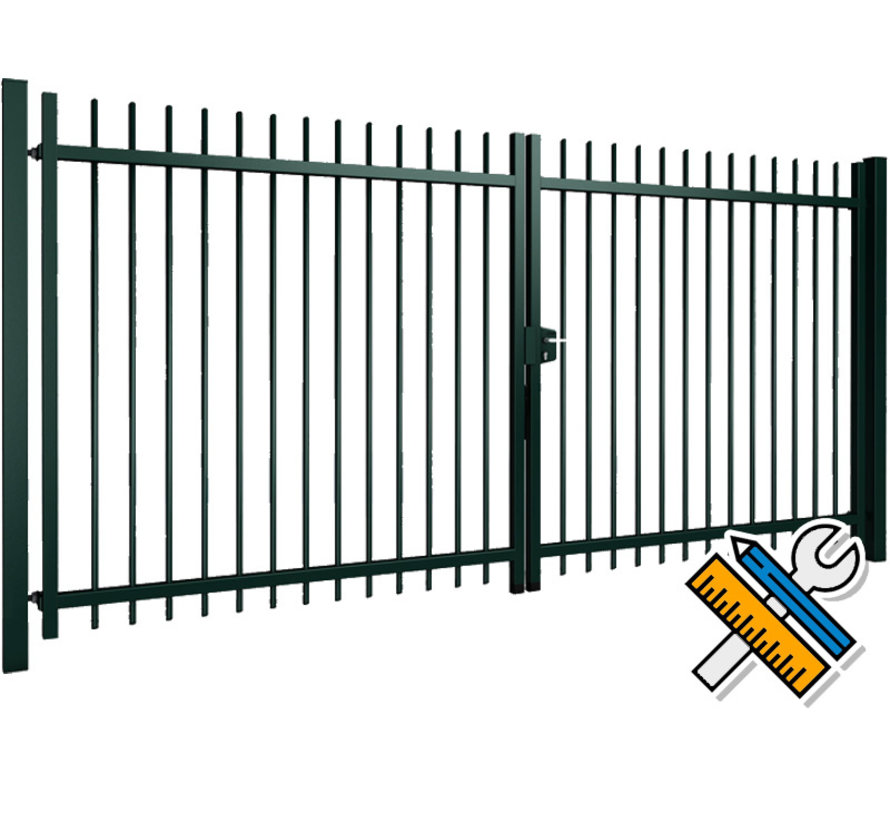 Double swing gate Arena with square bars