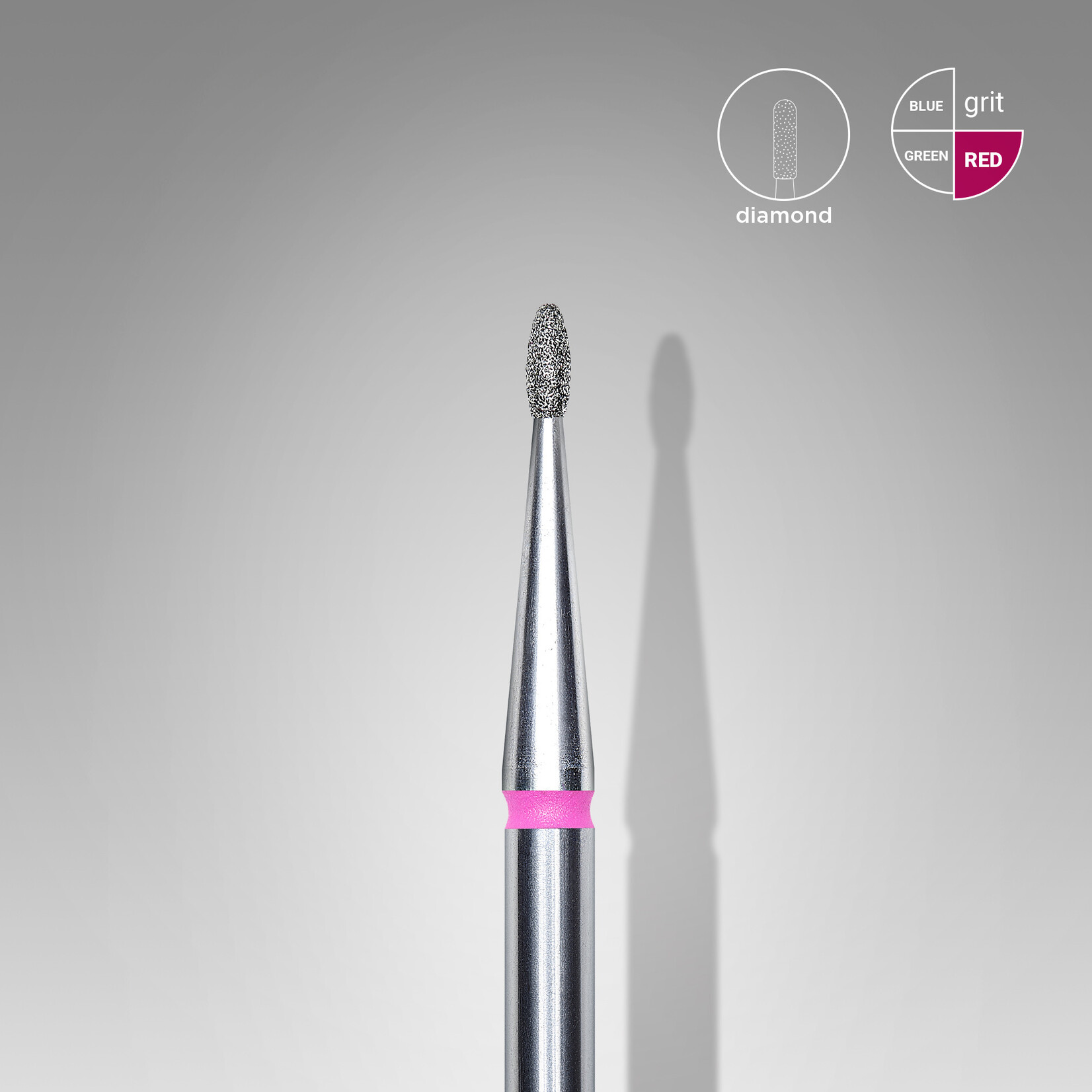 Marqueur diamant (rose/rouge) 6P  012’3 (D 1,2 mm, L 3 mm)