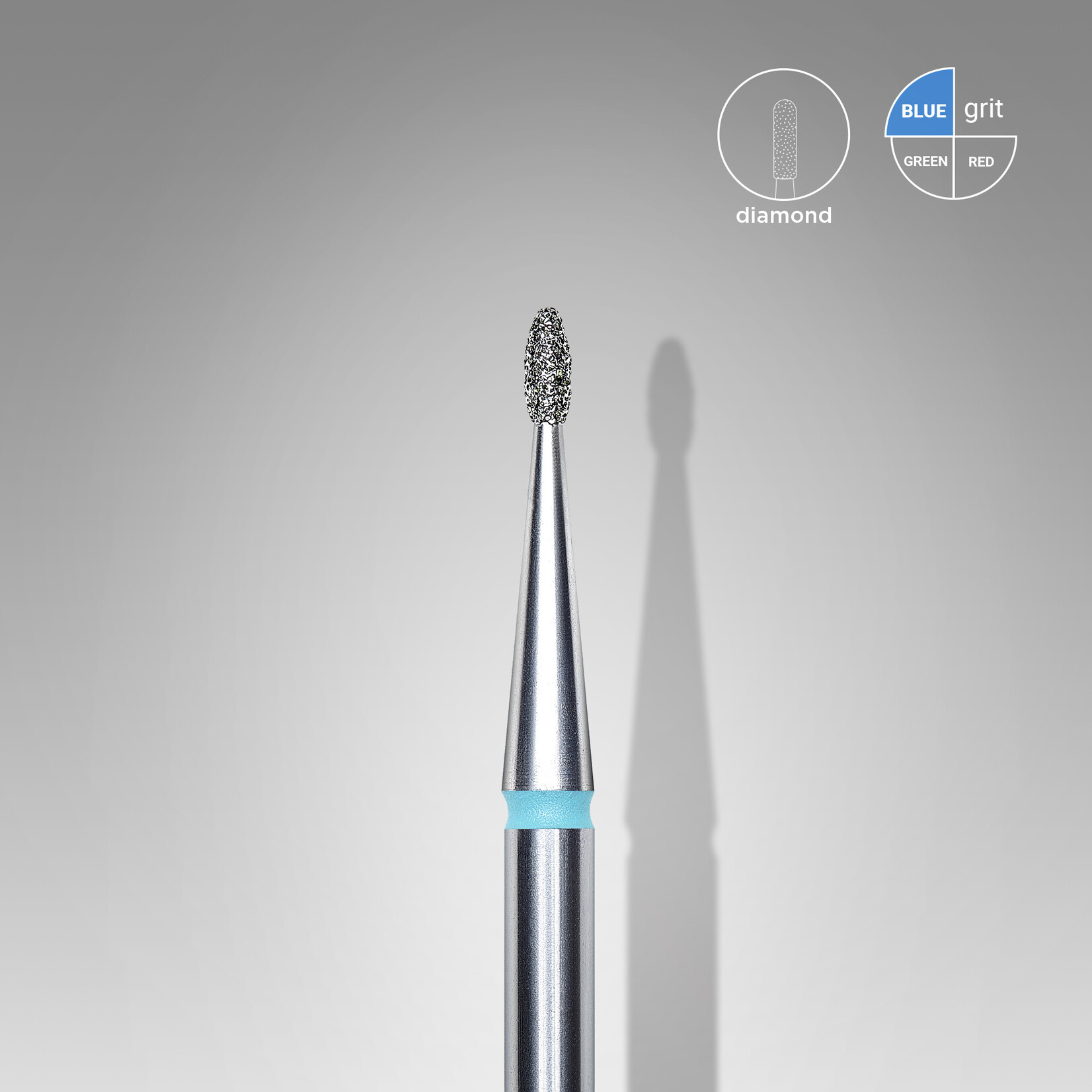 Marqueur diamant (bleu) 6B  012’3 (D 1,2 mm, L 3 mm)