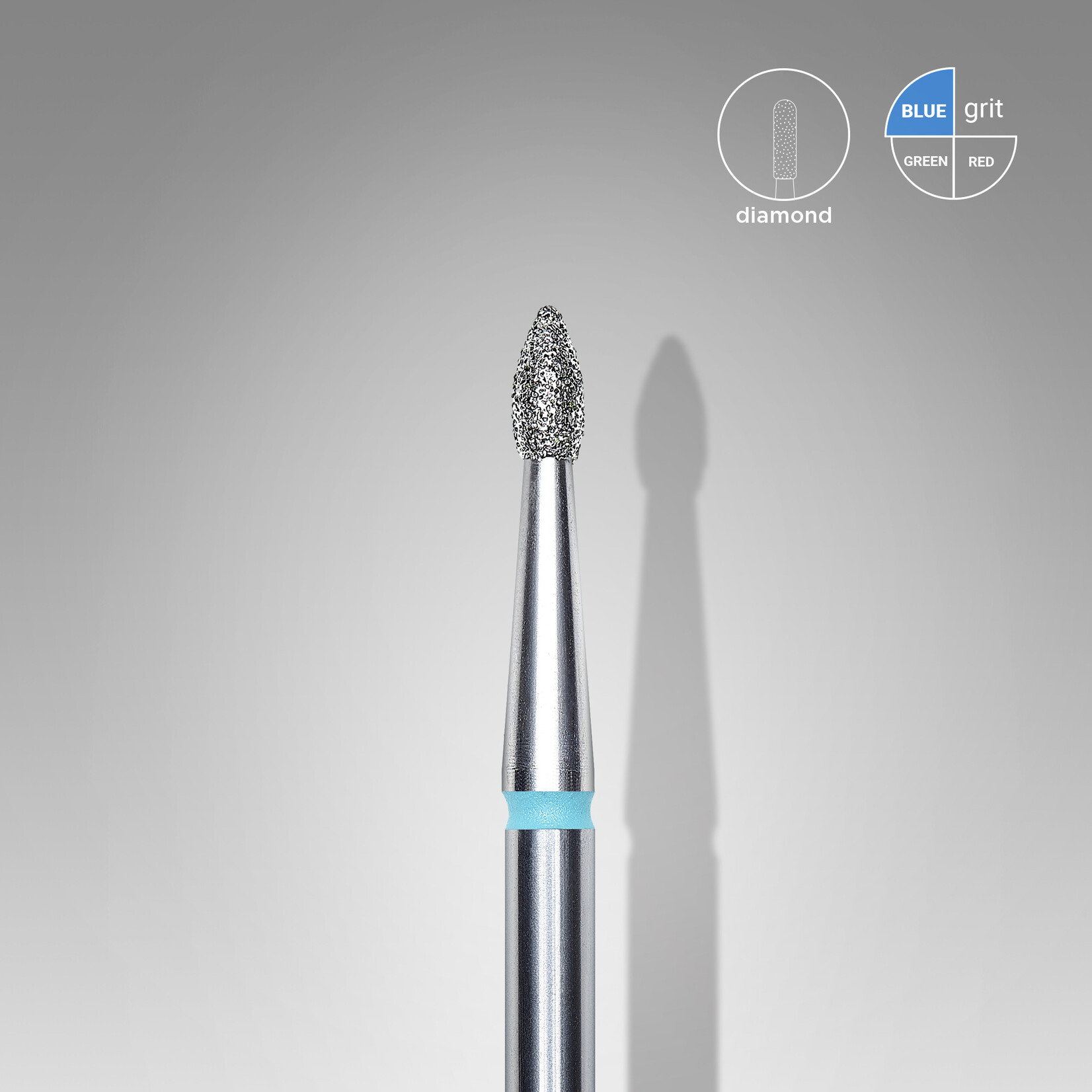Marqueur pointu diamant (bleu) 61B  018’4 (D 1,8 mm, L 4 mm)