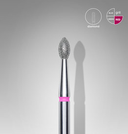 Knop spits diamant (roze/rood) 61P  025’4,5