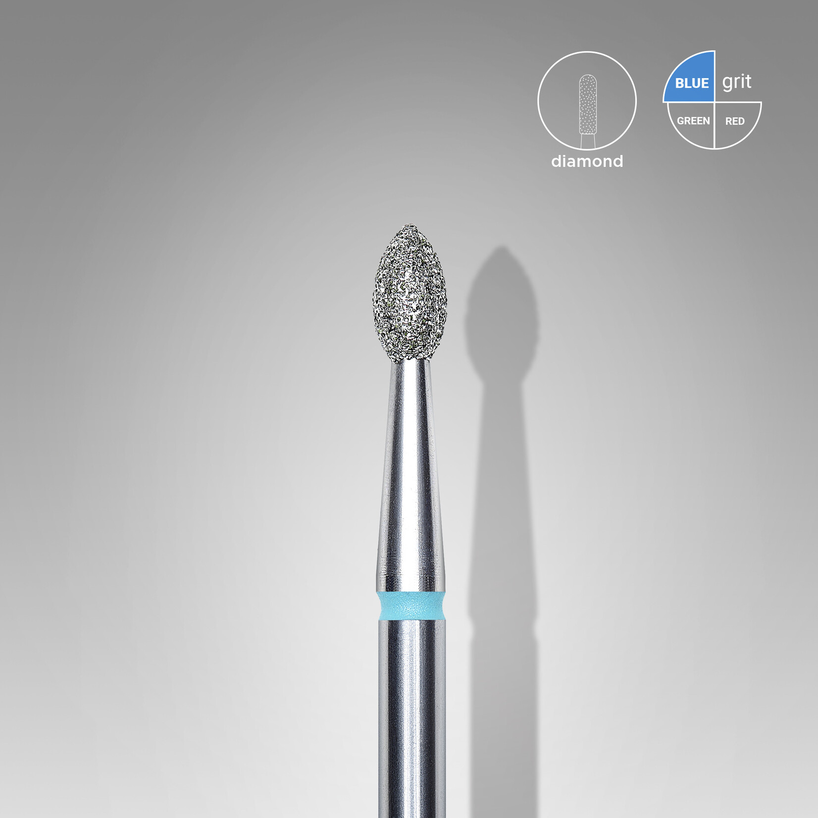 Marqueur pointu diamant (bleu) 61B  025’4,5 (D 2,5  mm, L 4,5 mm)
