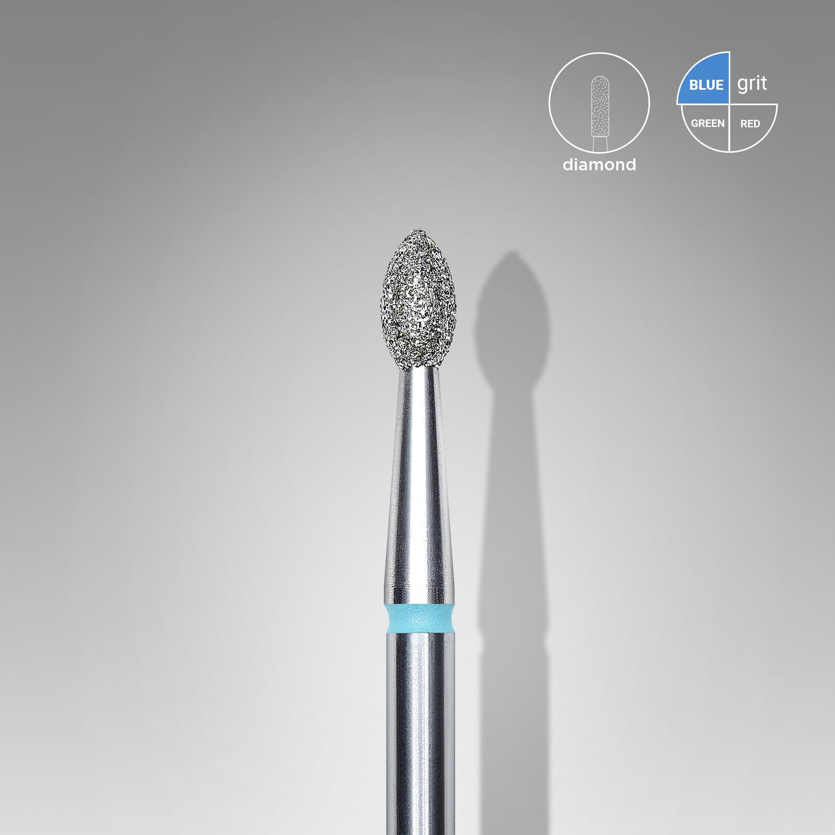 STALENA Diamantfrees knop spits blauw 61B 025’4,5, Ø 2,5 mm