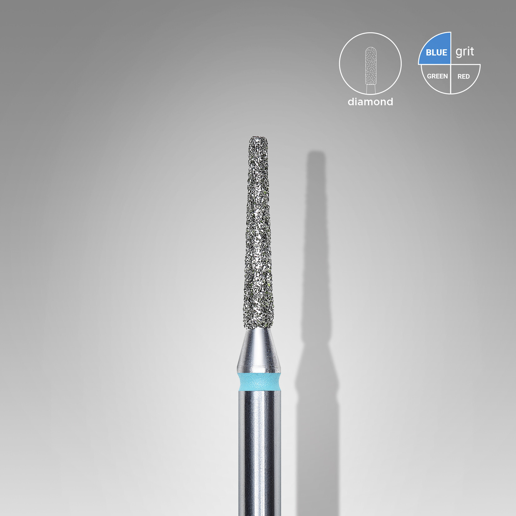Fissure diamant  (bleu) 2B  016’10 (D 1,6 mm, L 10 mm)