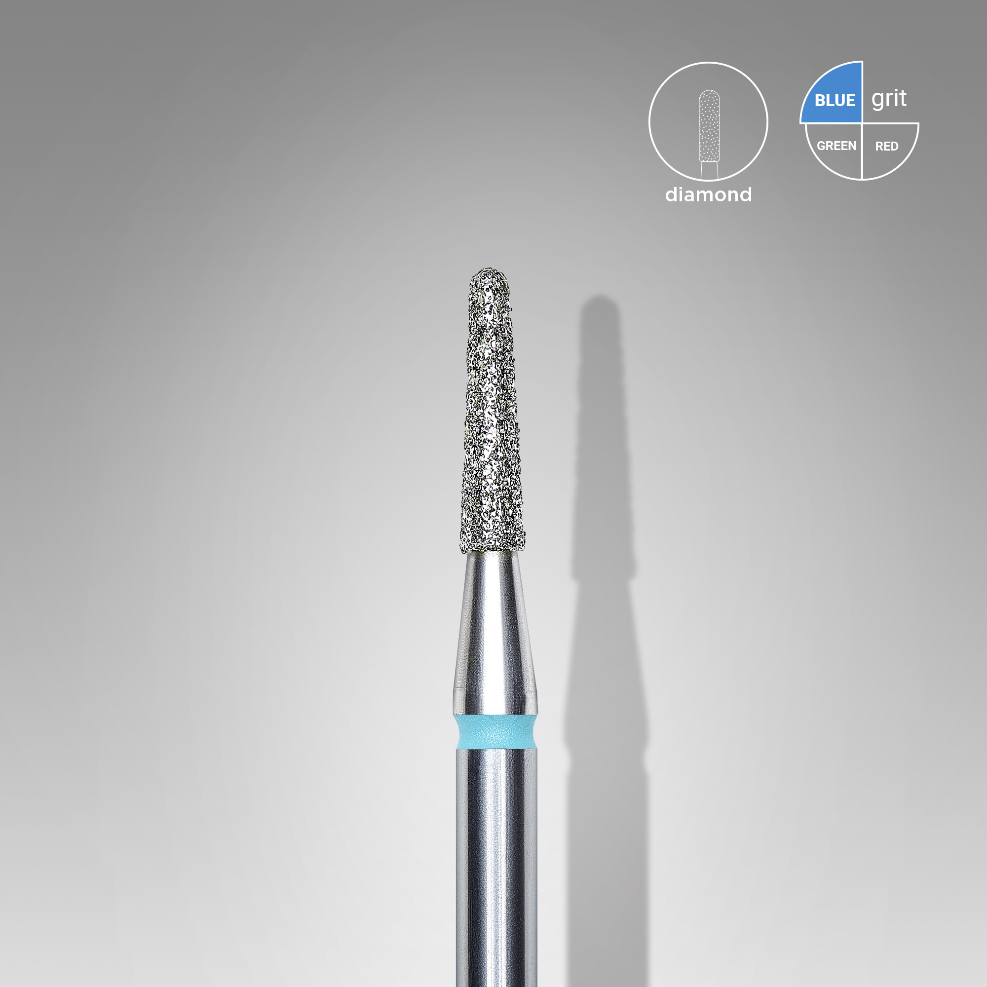 Fissure diamant  (bleu) 2B  018’8 (D 1,8 mm, L 8 mm)