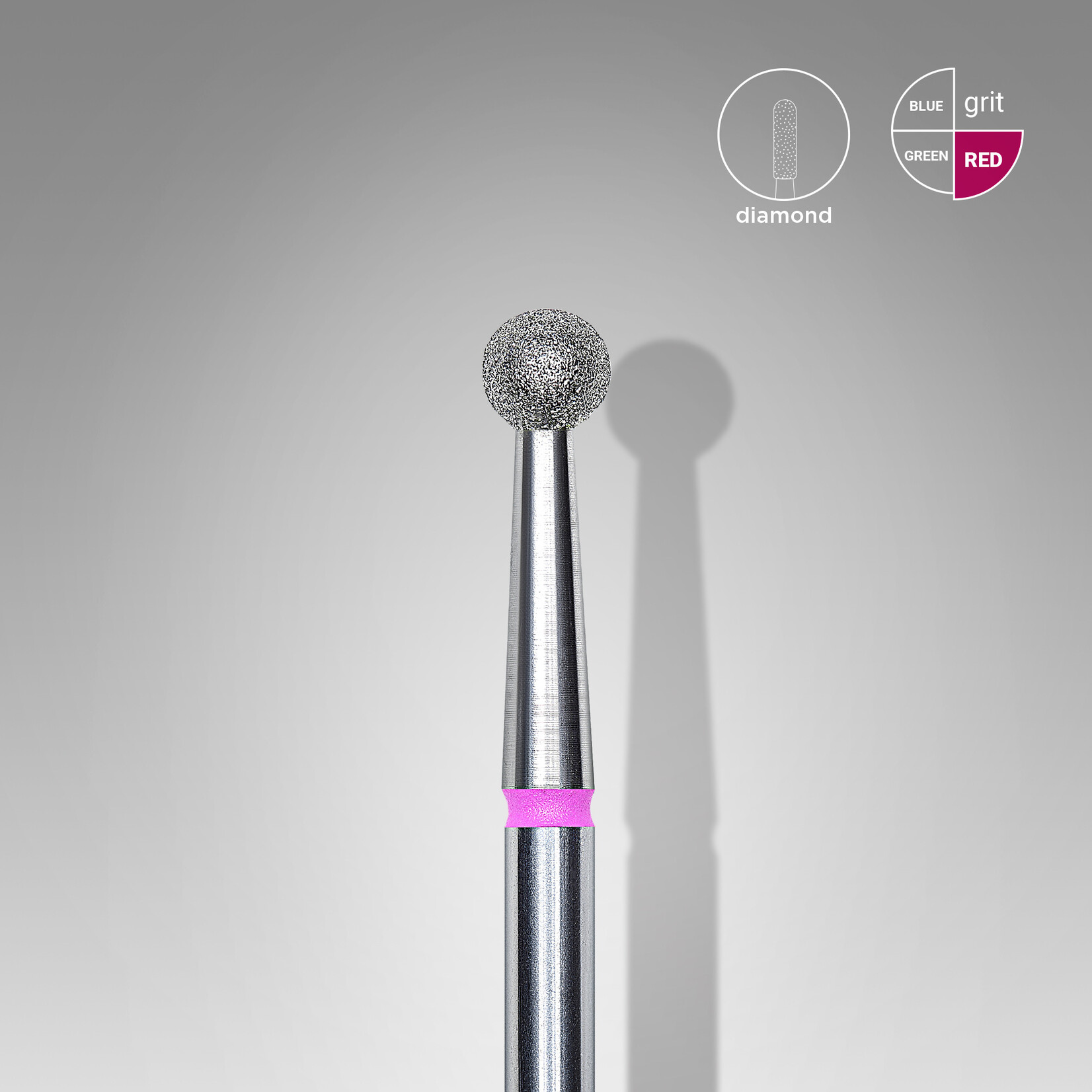 Bal diamant (roze/rood) 9P  035 (D 3,5 mm)