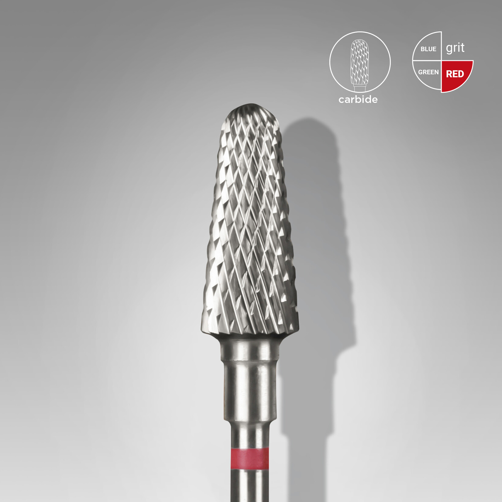 Hoorntje carbuur (roze/rood) FC21P060”14 (D 6 mm L 14 mm)