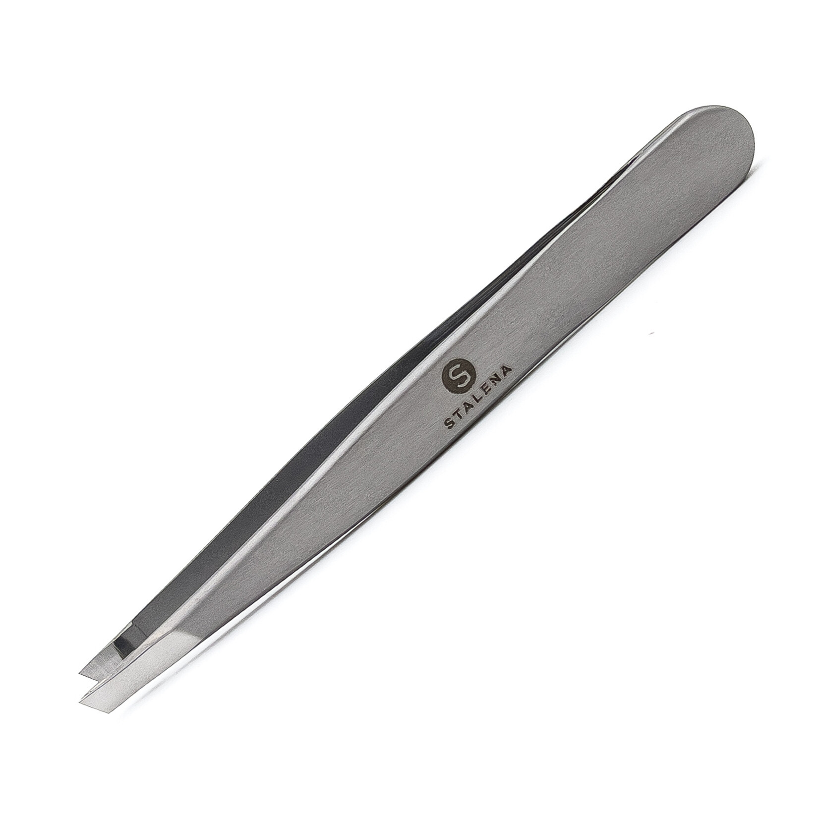 STALENA Pince à épiler oblique, courte, version améliorée (P-104) 3 mm