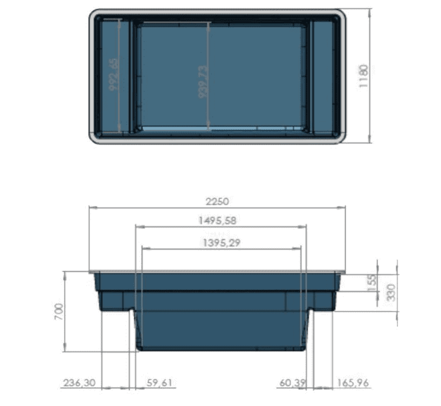 Ubbink Quadra C2, inhoud 1500 liter