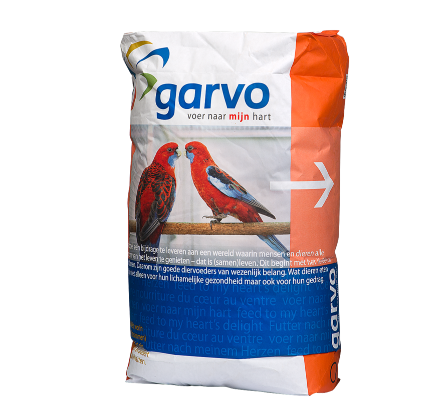 Garvo Grote Parkietenzaad is een nodige aanvulling op de basismengsels van Garvo. Zo kan jouw grote parkiet genieten van heerlijk voer wat ook nog eens aan al zijn behoeften voldoet.