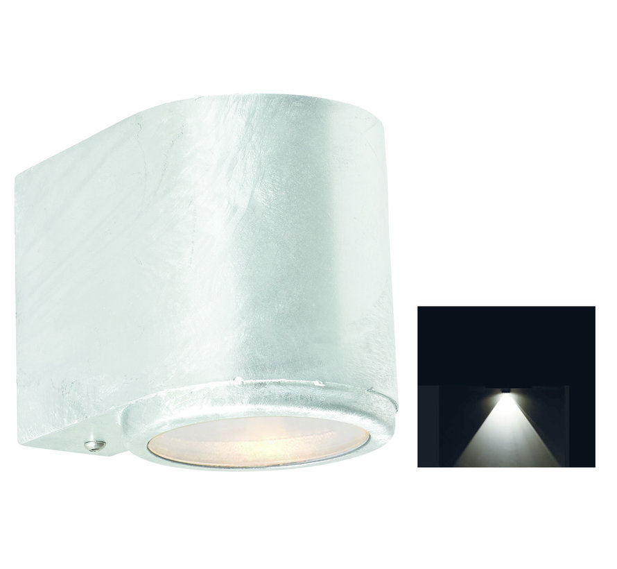 Gevelspot (Mandal). downlight rond. gegalvaniseerd. gu10