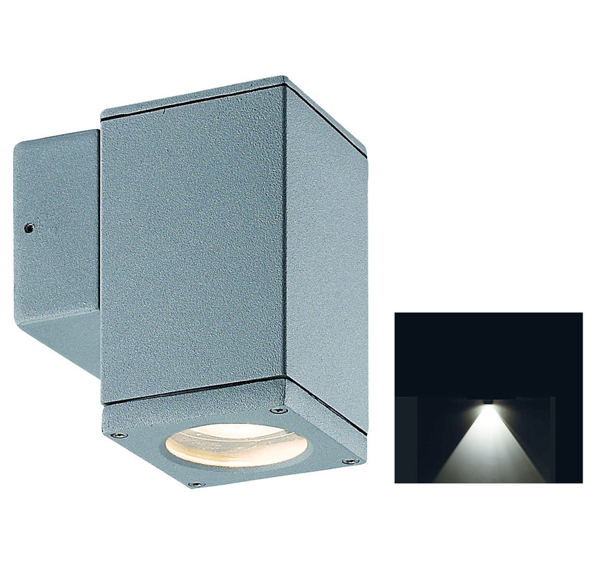 Gevelspot (Finm). down light. antraciet. gu-10