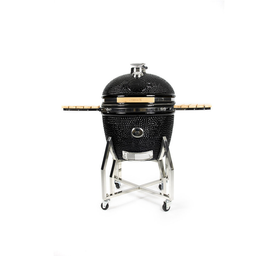 Yakiniku BBQ Kamado 24" XXL Pro Set met Onderstel- Zijtafels en Hoes