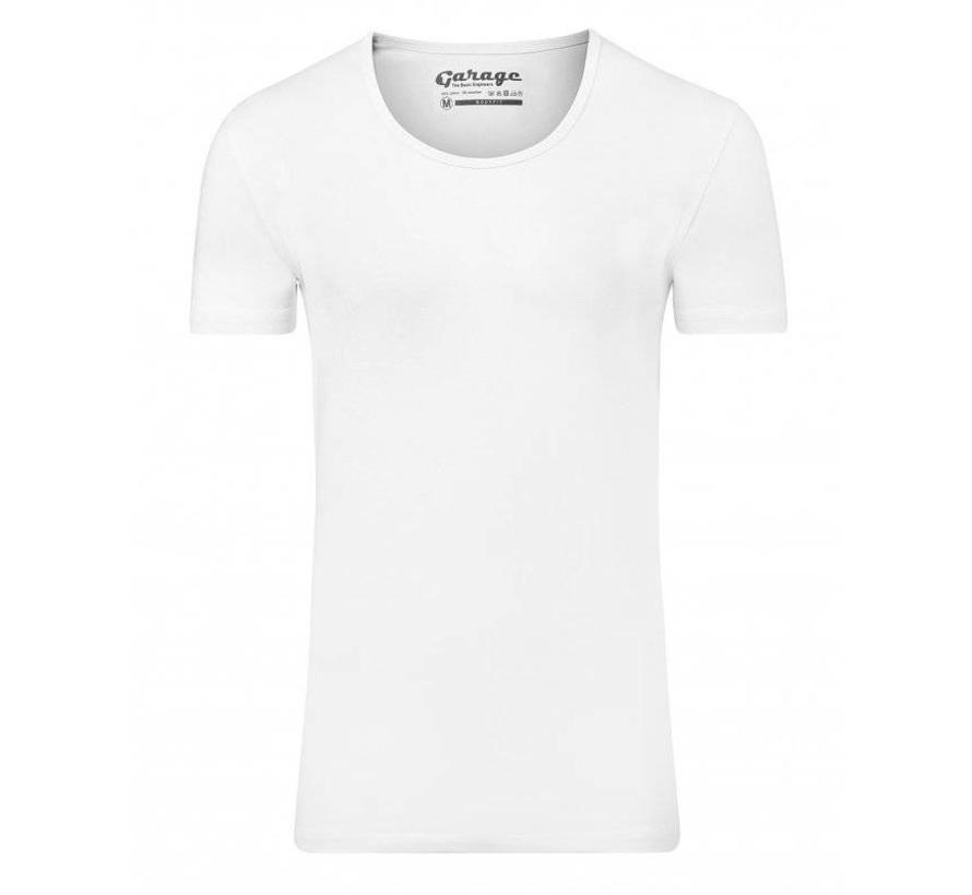 hoogtepunt stopverf Klooster Garage t-shirt 1pack body fit diepe ronde hals wit (0205N) - Nieuwnieuw.com  Herenmode