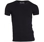 T-shirt 1-pack Body Fit V-hals Zwart (0202N)