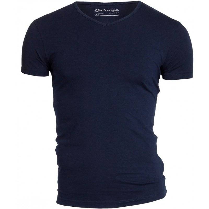 Garage T-shirt -pack Body Fit V-hals Navy   M Garage