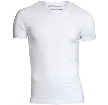 Garage T-shirt 1-pack Body Fit V-hals Wit (0202)N