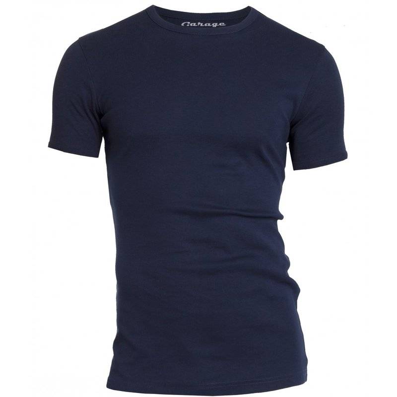 Garage T-shirt 1-pack Semi Body Fit Ronde Hals Navy (0301N)
