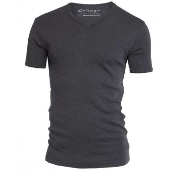 Garage t-shirt 1pack semi body fit v-hals antra grijs mel. (0302)