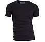T-shirt 1-pack Semi Body Fit V-hals Zwart (0302N)