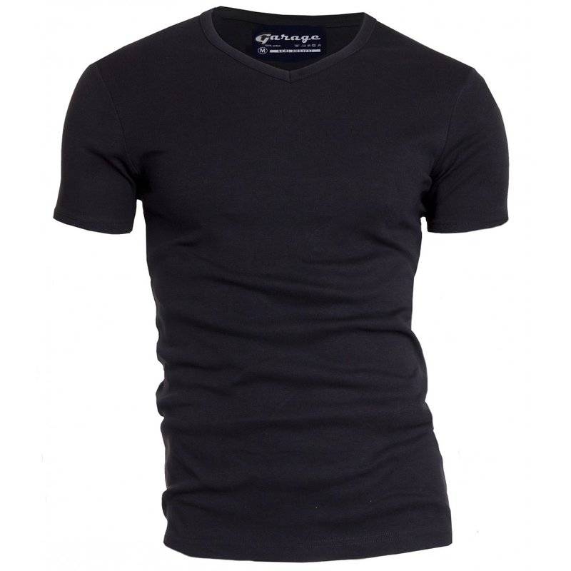 Garage T-shirt -pack Semi Body Fit V-hals Zwart   M Garage