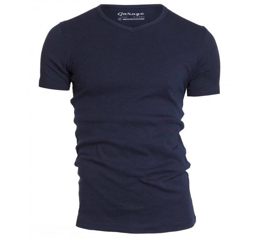 T-shirt 1-pack Semi Body Fit V-hals Navy (0302N)