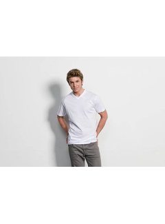 Slater Basic 2-pack T-shirt V-hals Wit (3500)