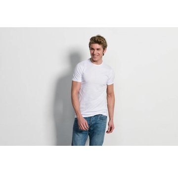 Slater Basic Fit 2pack T-shirt Ronde Hals Wit (7500)