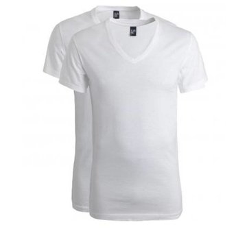Alan Red T-shirt Dean 2Pack V-hals Wit (6661)
