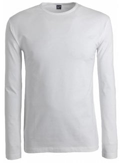 Alan Red lange mouw T-shirt Olbia 1pack stretch ronde hals wit (7804)