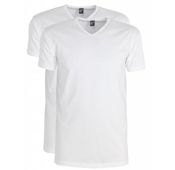 Alan Red T-shirt Oklahoma 2-pack Stretch Wit (6681)N