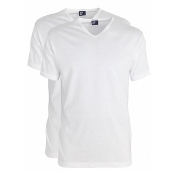 Alan Red T-shirt Vermont 2pack V-hals wit (6671)