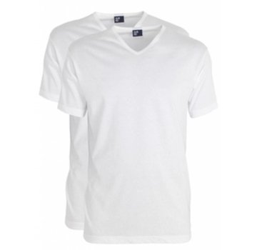 Alan Red T-shirt Vermont 2 pack V-hals Extra Lang + 5cm Wit (5671)