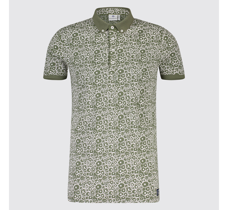 Polo print Rondjes Army (KBIS19 - M34 - Army)